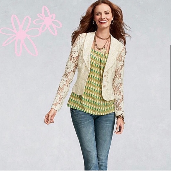 CAbi #411 Seahorse Cami Blouse Tank Top Blouse Green Ivory Turquoise Adj Straps - Picture 7 of 10